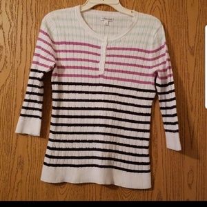 Croft and Barrow Striped Sweater Small